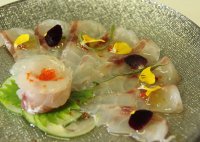 Homepage - Striped Bass Carpaccio